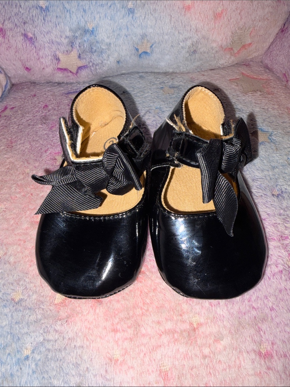 Black Patent Baby Mary Jane Shoes with Bow
